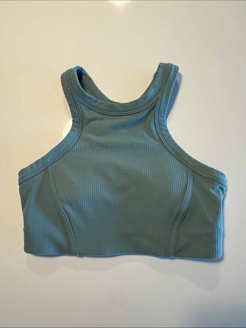 NWOT Lululemon Ribbed Nulu High-Neck Yoga Bra Tidewater Teal